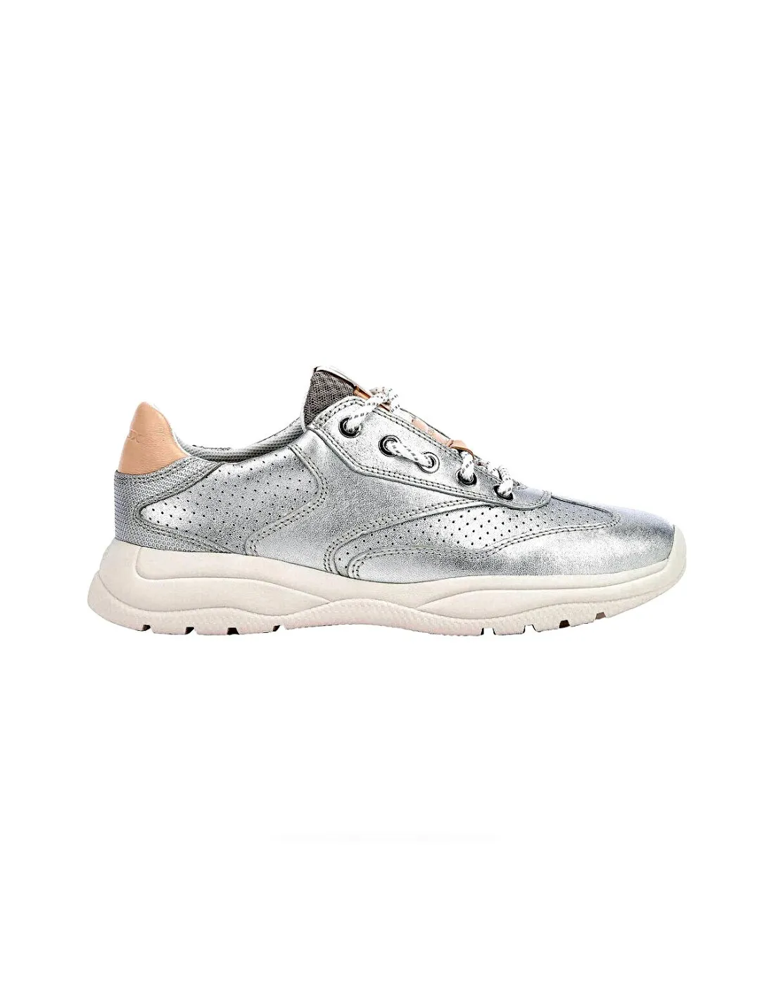 Geox SNEAKER D SMERALDO PELLE METALLIZZATA  