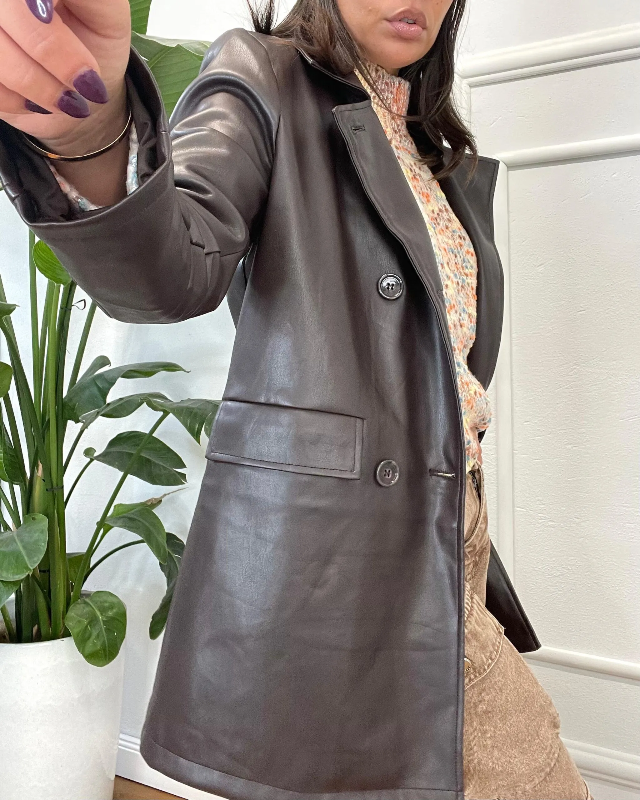 GIACCA IN ECOPELLE COLLEZIONE PREMIUM 631 moro