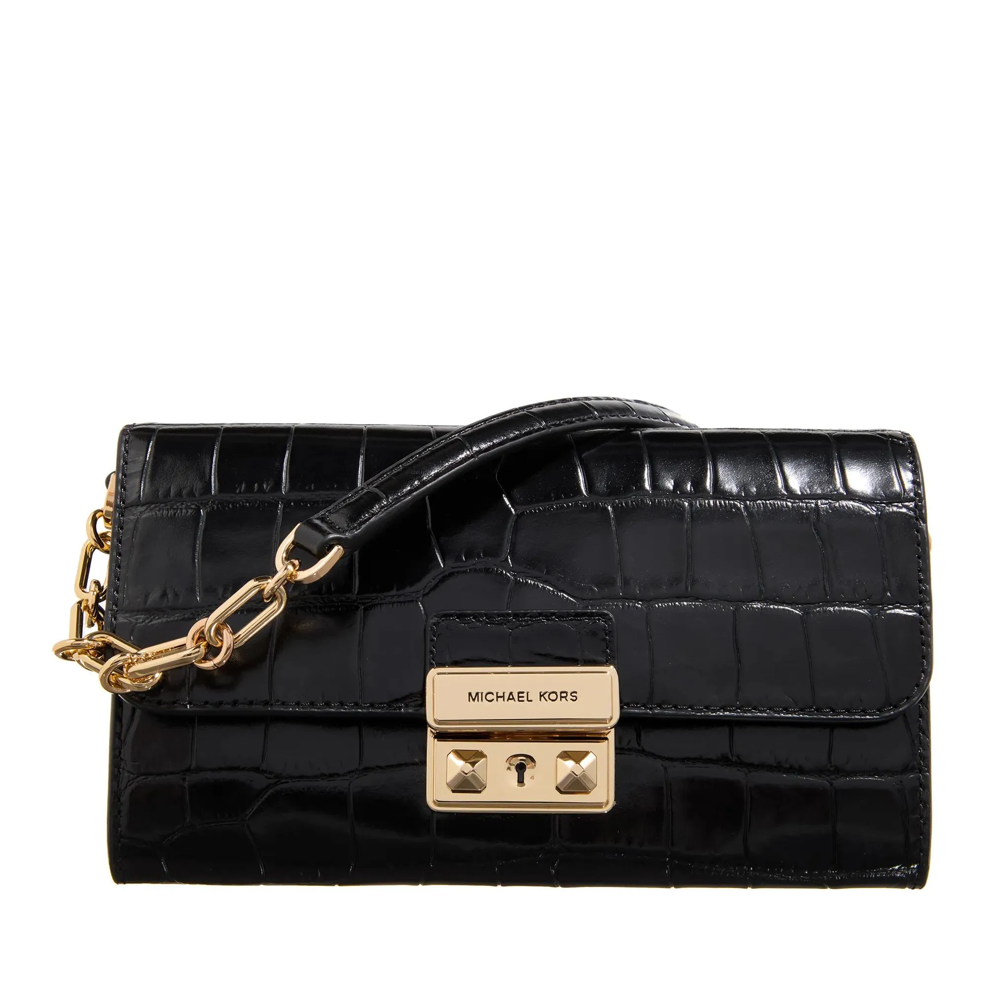 Michael Kors Tribeca Long Wallet On Chain Crossbody Black 