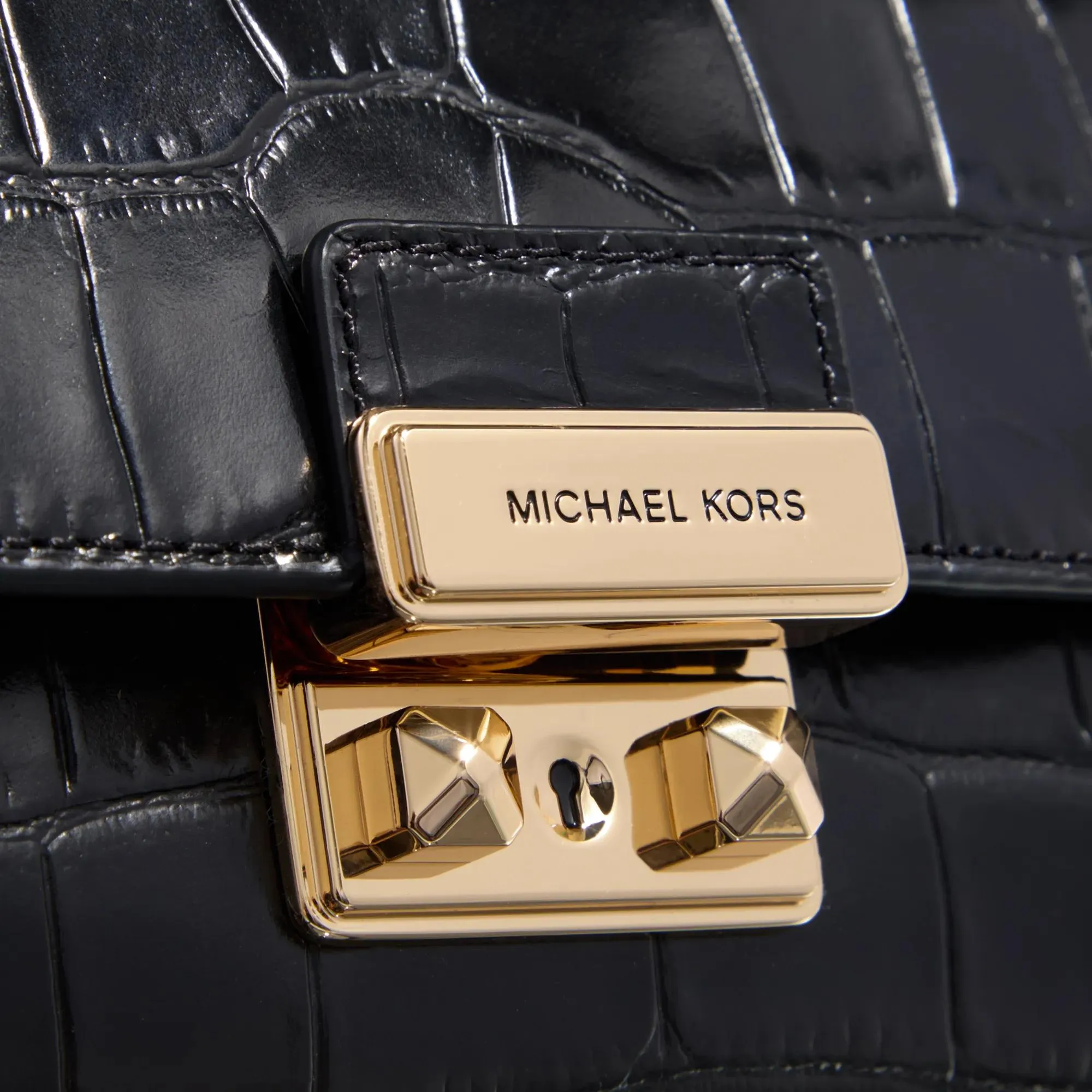 Michael Kors Tribeca Long Wallet On Chain Crossbody Black 